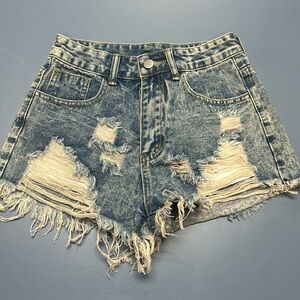 SHEIN XXS Ripped Shorts